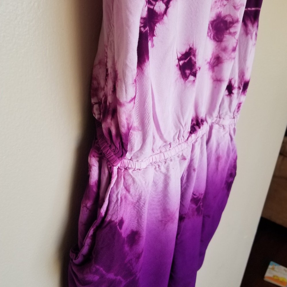 Purple Tie-Dye Women's Romper - Picture 4 of 6